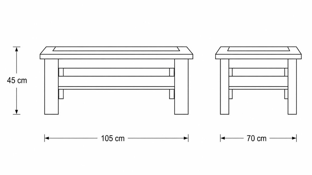Interliving Couchtisch Serie 2110 in Naturbuche mit Glasauflage
