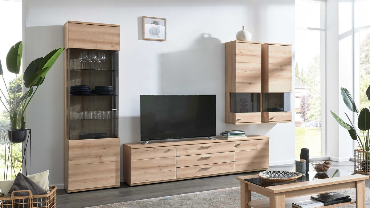 Interliving Wohnwand Naturbuche Dekor
