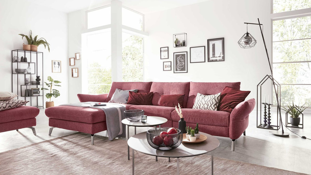 Interliving Serie 4400 – Ecksofa Stoff Rosa