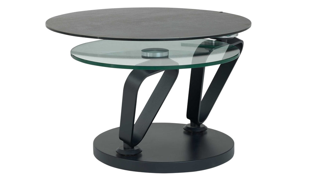 Couchtisch mit schwenkbaren Platten