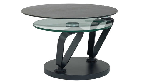 Couchtisch mit schwenkbaren Platten