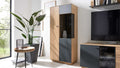 Interliving Highboard-Vitrine Wildeiche