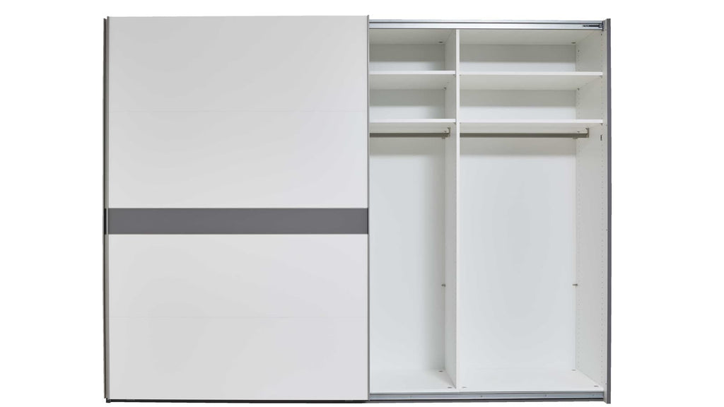Schwebetürenschrank Serie 1207 Innenaufteilung