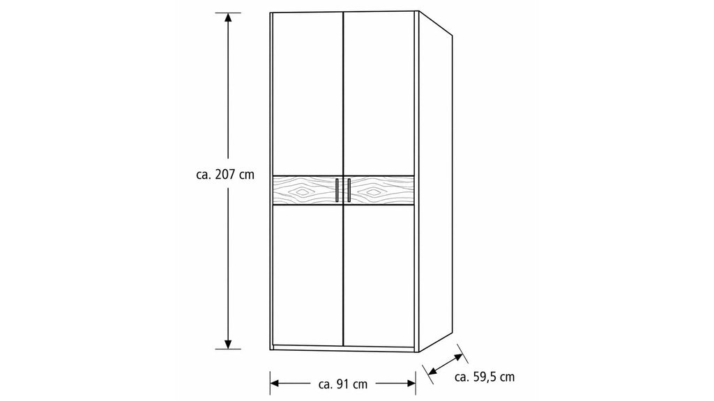 Kleiderschrank mit TV-Nische Detail