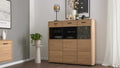Interliving Highboard Wildeiche mit Steinfurnier