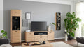 Interliving Wohnwand Wildeiche mit Vitrine