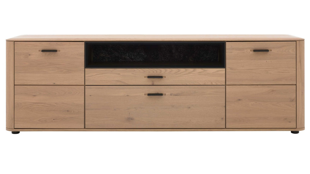 Interliving TV-Lowboard Serie 2029 in Wildeiche mit Steinfurnier