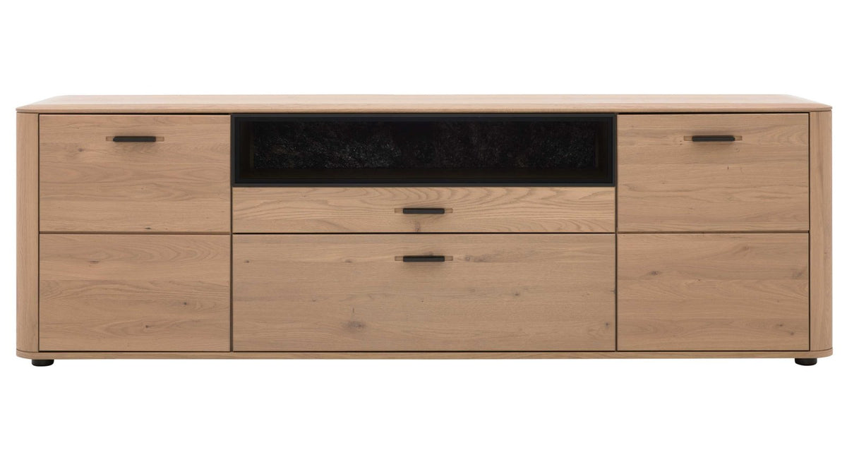 Interliving TV-Lowboard Serie 2029 in Wildeiche mit Steinfurnier
