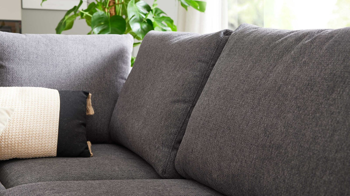 Interliving Serie 4255 – Ecksofa Stoff Dunkelgrau