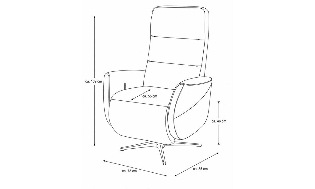 Relaxsessel in Cord-Optik
