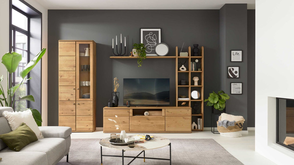 Interliving TV-Board mit Vitrine und Regal