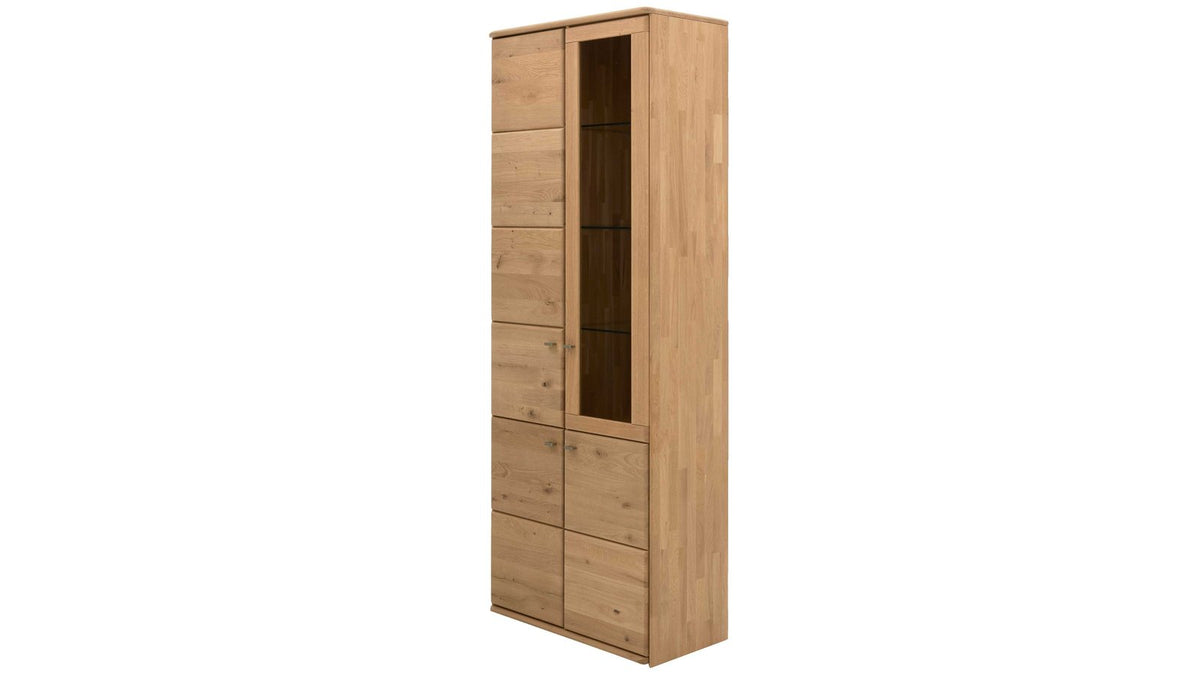 Interliving TV-Board mit Vitrine und Regal Serie 2028 in Wildeiche