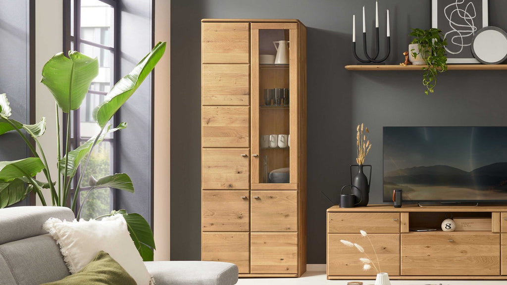 Interliving zweigeteilte Vitrine Wildeiche