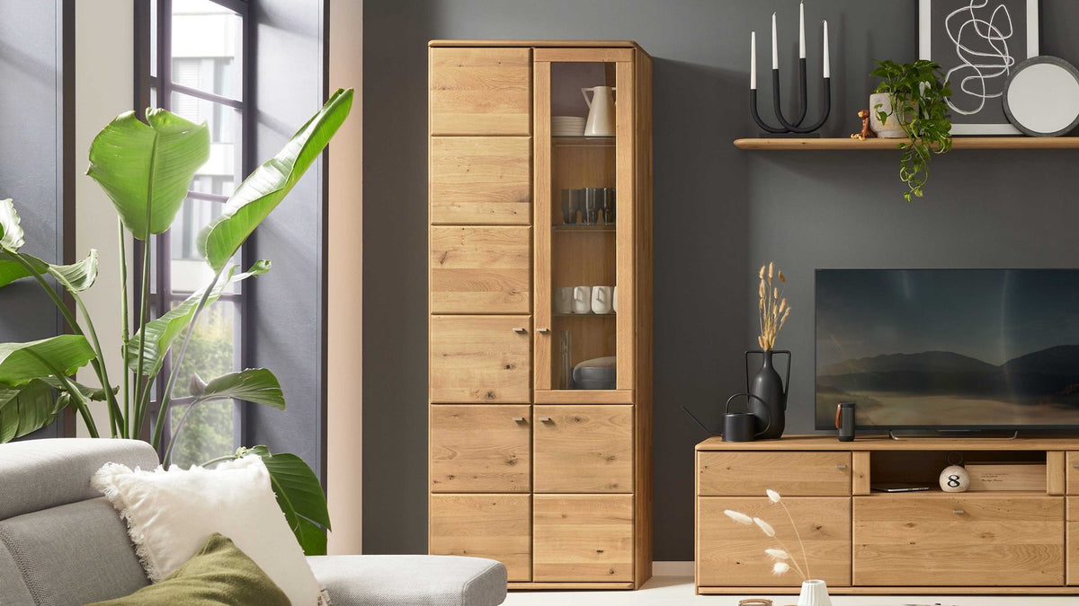 Interliving zweigeteilte Vitrine Wildeiche