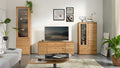 Interliving TV-Board mit zwei Vitrinen Wildeiche