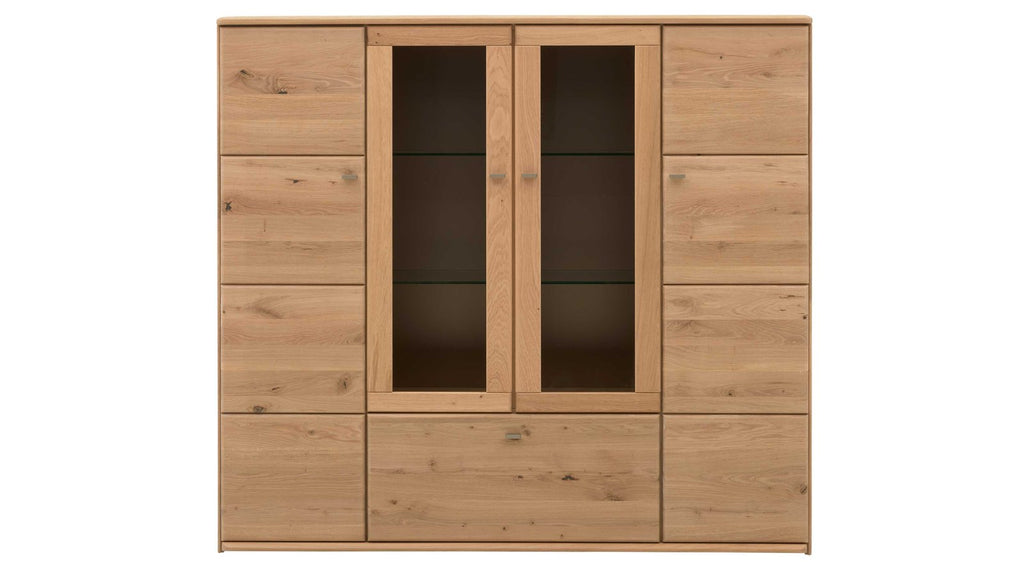 Interliving Highboard mit zwei Vitrinenfächern