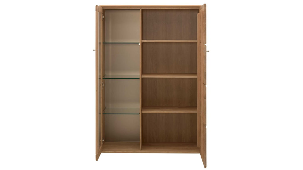 Interliving Highboard Serie 2028 mit Vitrinenfach in Wildeiche