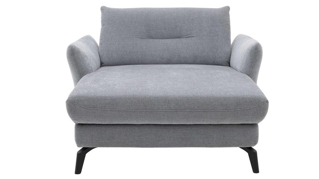 Interliving Serie 4400 – Love Seat Chaiselounge Stoff Hellgrau
