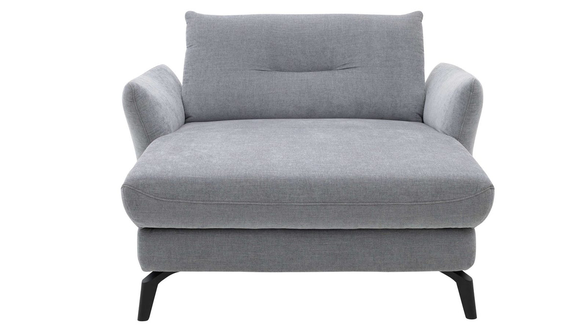 Interliving Serie 4400 – Love Seat Chaiselounge Stoff Hellgrau
