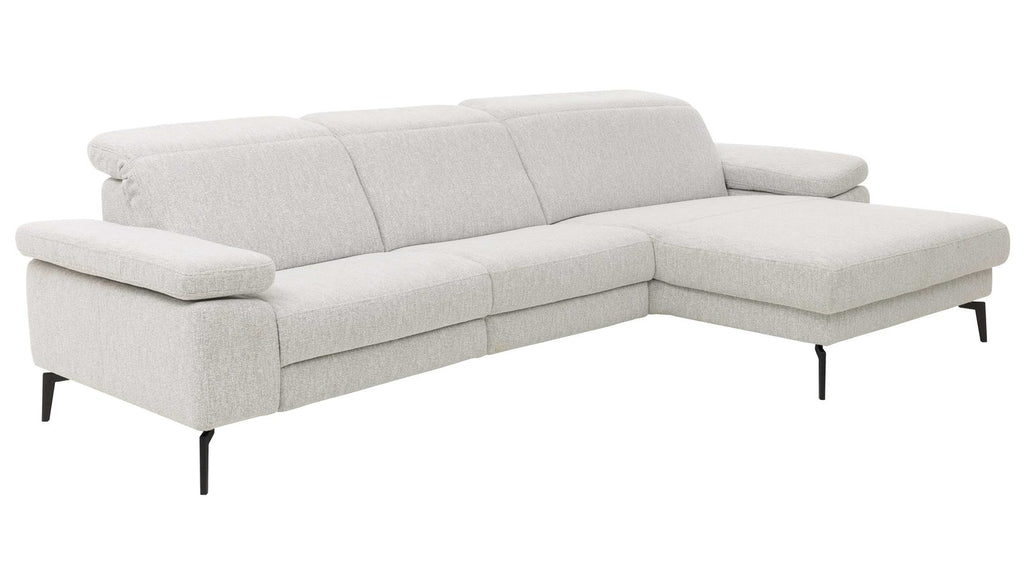 Interliving Serie 4065 – Ecksofa Stoff Weiß