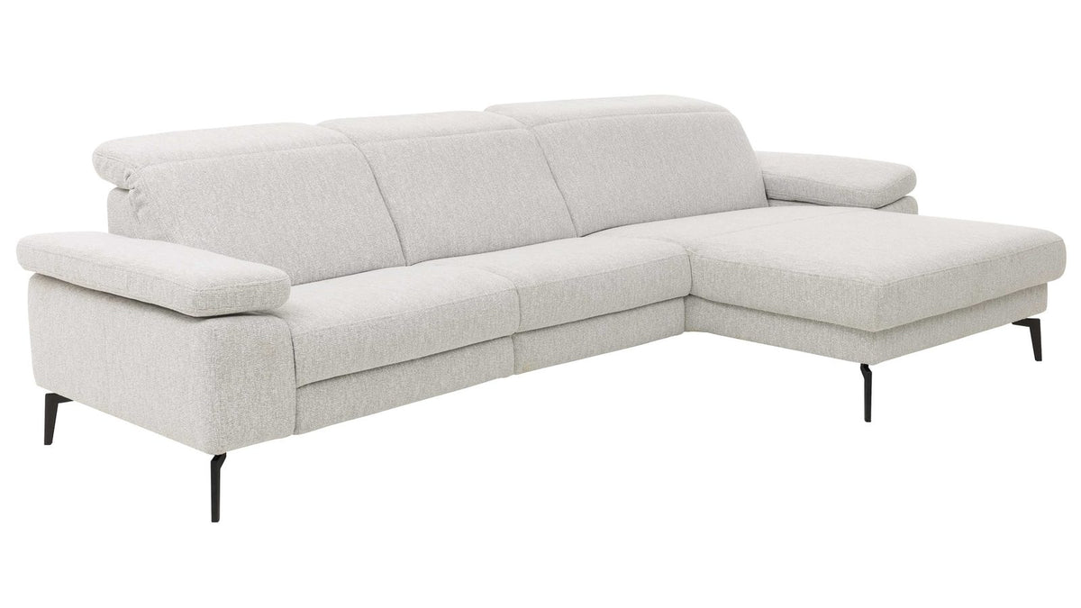Interliving Serie 4065 – Ecksofa Stoff Weiß