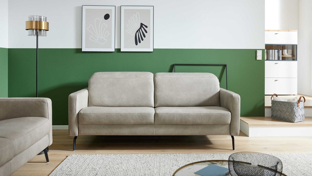 Interliving Serie 4065 – Einzelsofa 2-Sitzer Leder Hellgrau