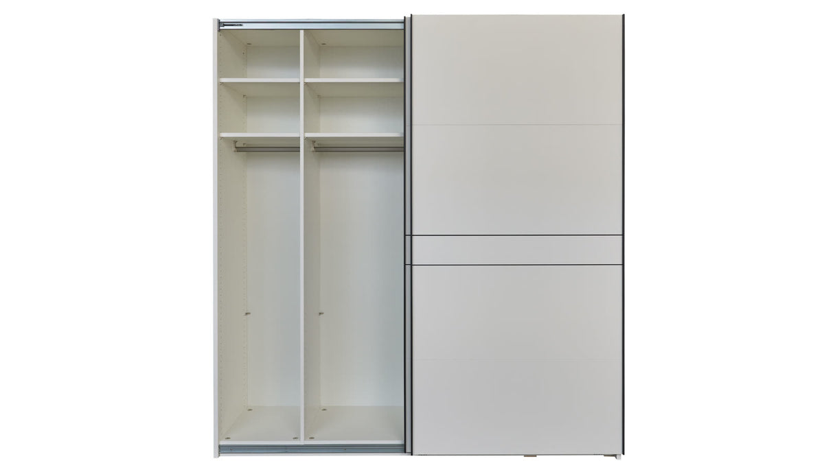 Schwebetürenschrank Weiß Innenaufteilung