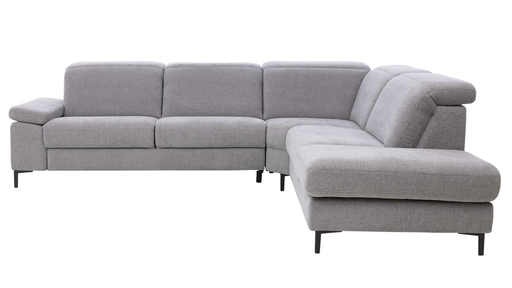 Interliving Serie 4064 – Ecksofa Stoff Hellgrau