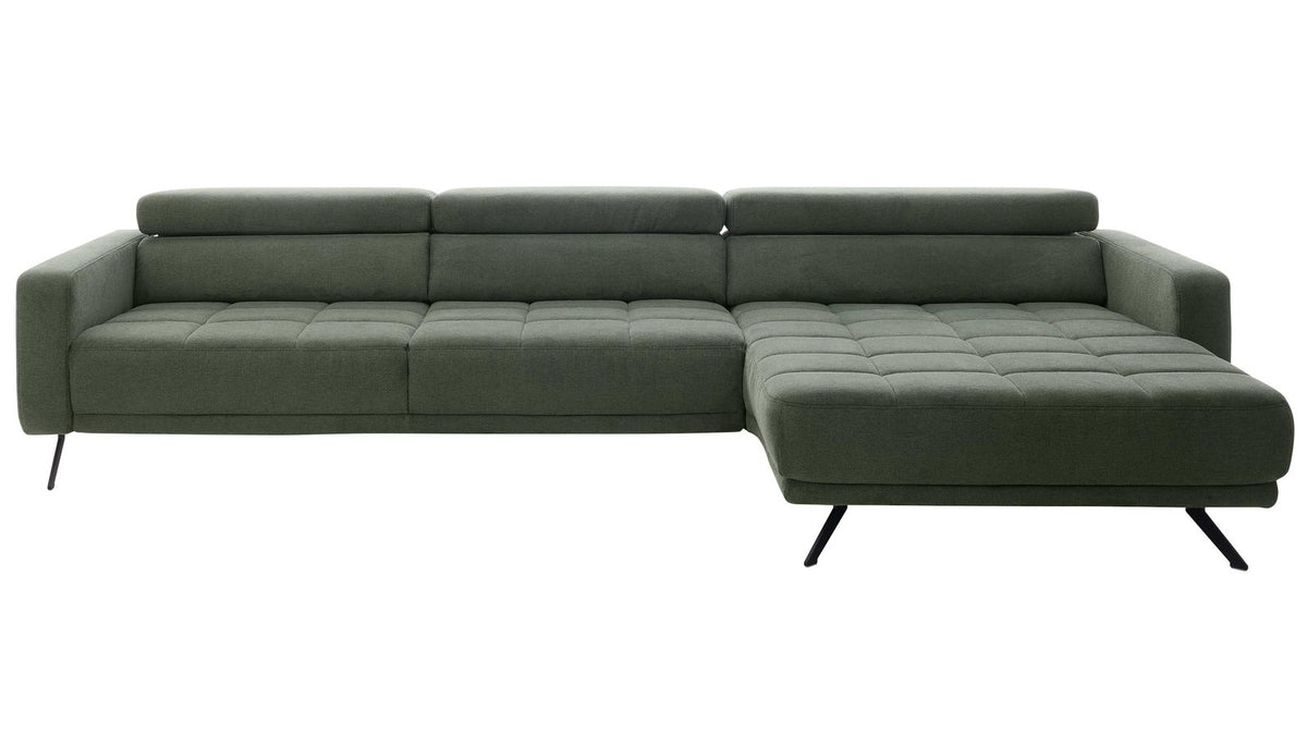 Interliving Serie 4303 – Ecksofa Stoff Moosgrün