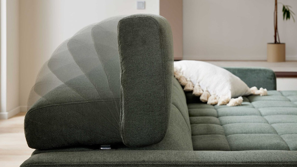 Interliving Serie 4303 – Ecksofa Stoff Moosgrün