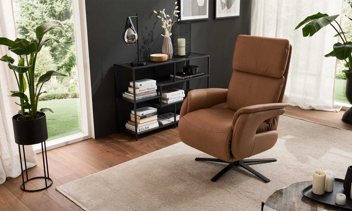 Relaxsessel Leder Haselnuss
