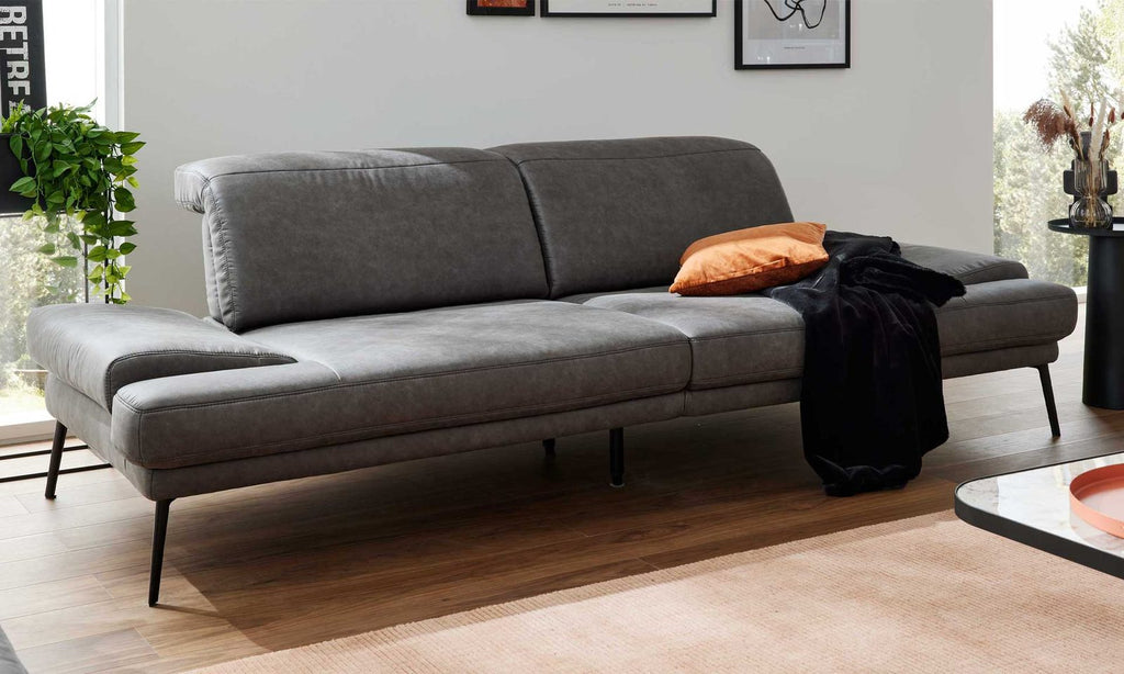 Interliving Serie 4460 – Zweisitzer-Sofa Stoff Dunkelgrau