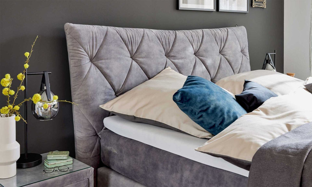 Boxspringbett Serie 1420 Silbergrau Ansicht