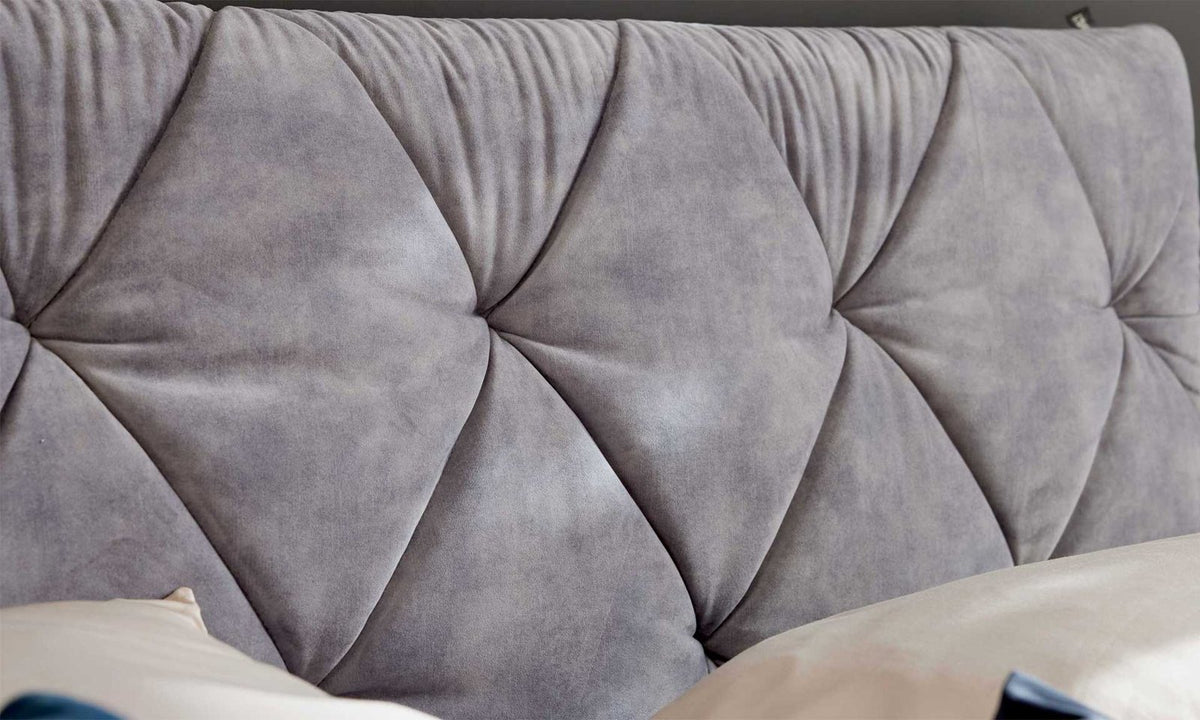 Boxspringbett Serie 1420 Silbergrau Ansicht
