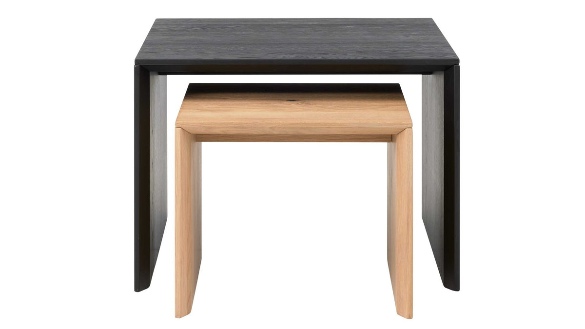 Interliving Couchtisch-Set Serie 2033 in Schwarz und Asteiche