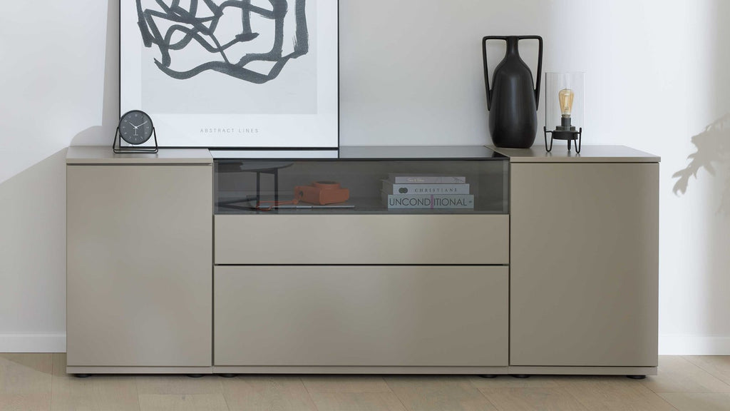 Interliving Sideboard Grau mit Medienfach
