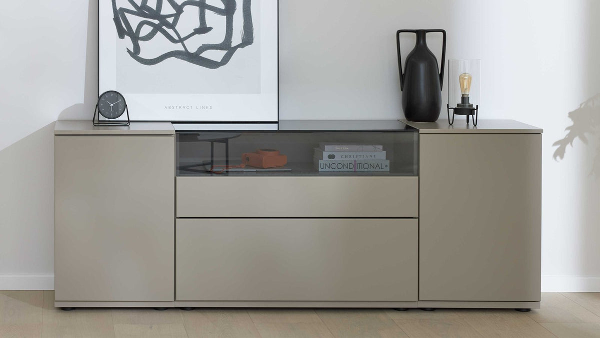 Interliving Sideboard Grau mit Medienfach