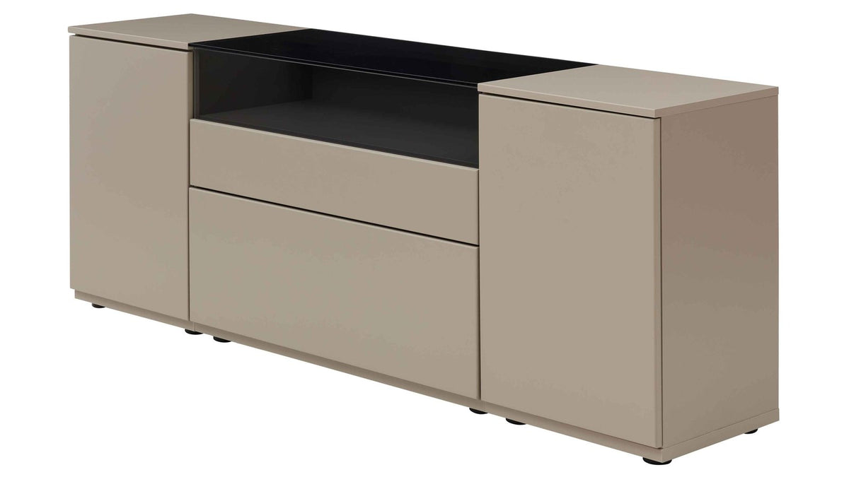 Interliving Sideboard Serie 2031 in Grau mit offenem Medienfach