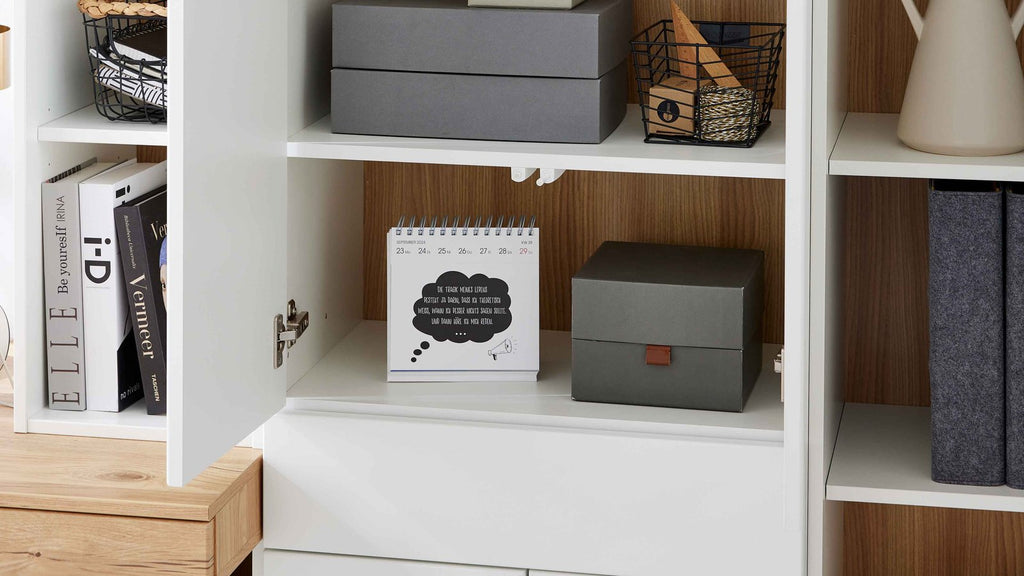 Interliving Homeoffice-Kombination Serie 2031 in Weiß und Risseiche