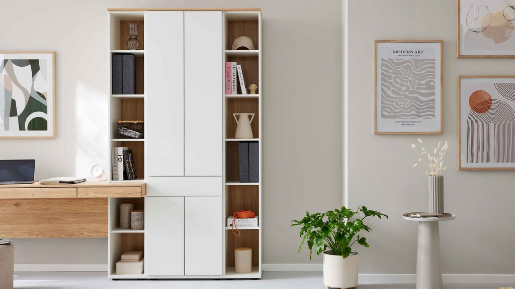 Interliving Homeoffice-Kombination Serie 2031 in Weiß und Risseiche