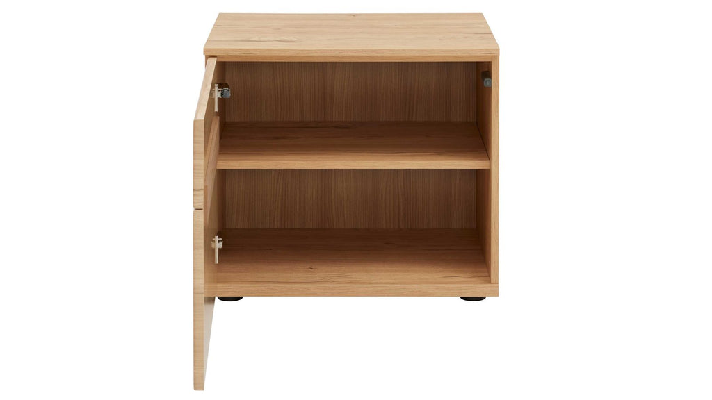 Interliving Wohnwand Serie 2031 in Mattgrau und Risseiche mit Wandregalen