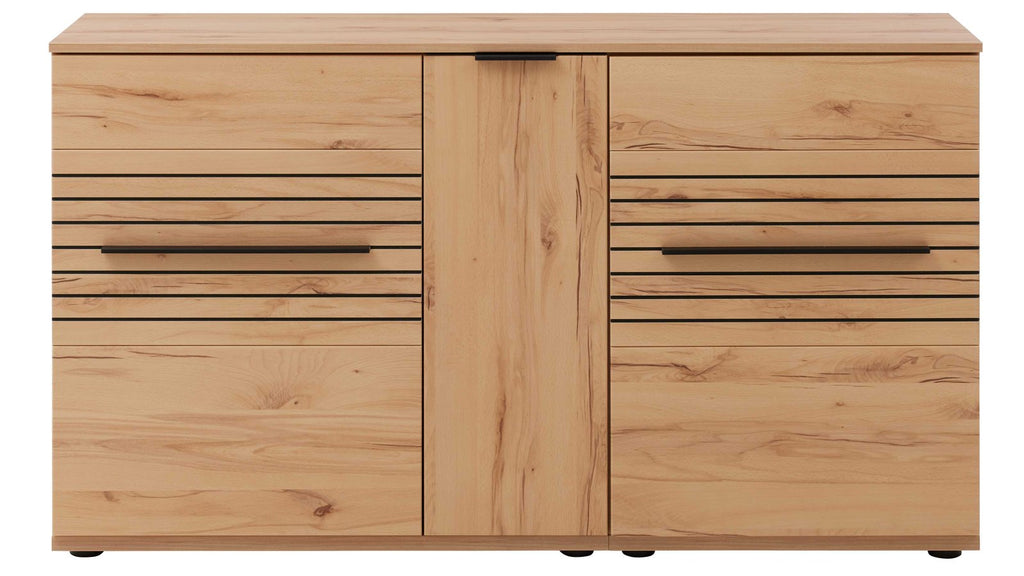 Interliving Sideboard Serie 2032 in Risseiche mit strukturierten Fronten