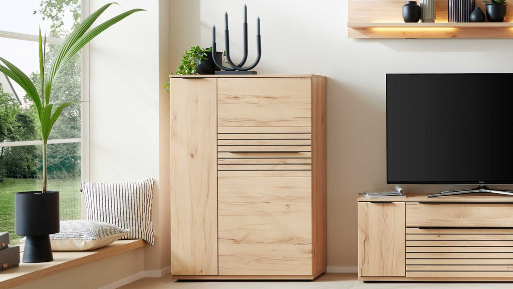 Interliving kompaktes Highboard Risseiche