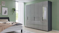 Interliving Kleiderschrank Serie 1210 in Seidengrau und Basalt