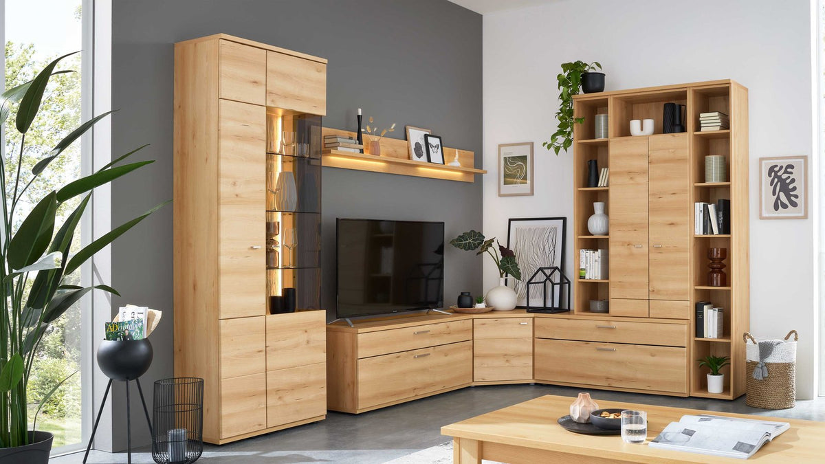 Interliving Eck-Wohnwand Naturbuche