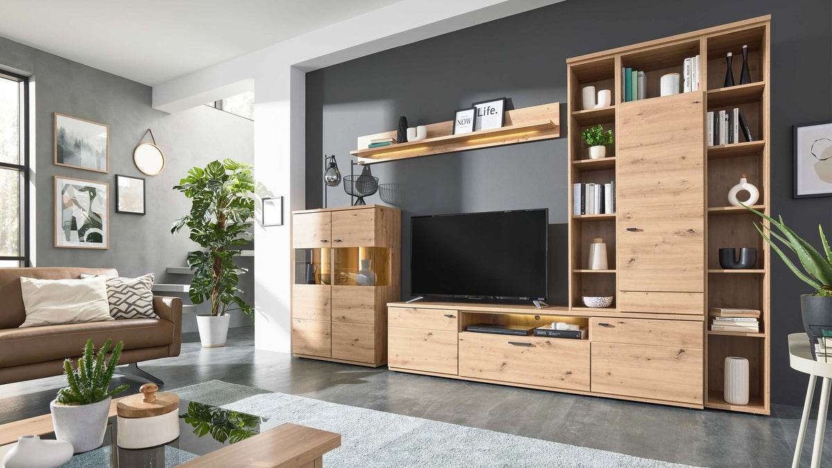 Interliving Wohnwand Alteiche Dekor