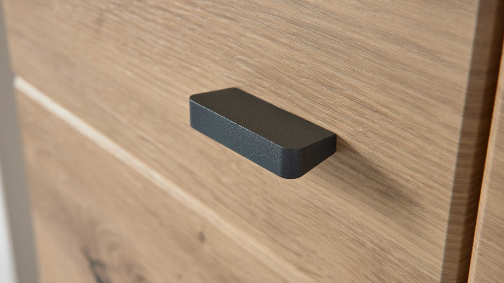 Interliving Wohnwand Serie 2110 in Alteiche Dekor mit Regalwand