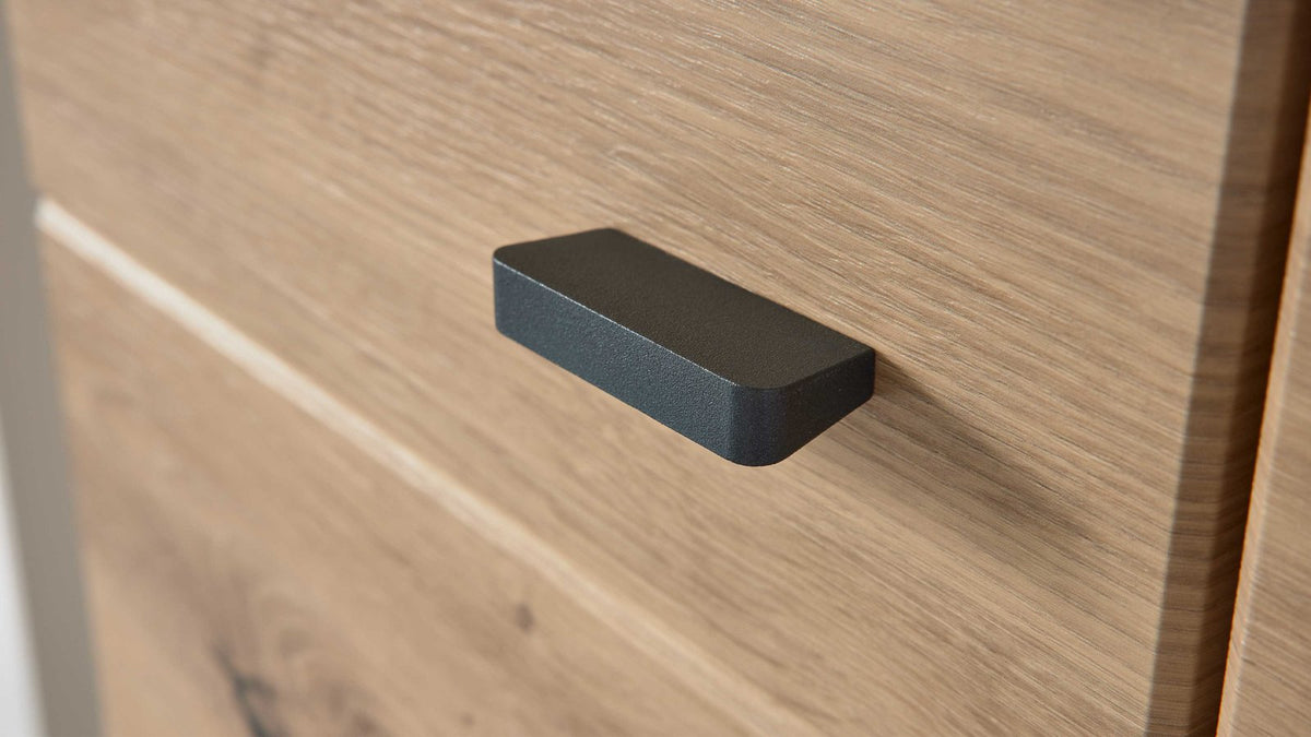 Interliving Wohnwand Serie 2110 in Alteiche Dekor mit Regalwand