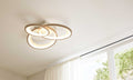 LED-Deckenleuchte in warmem Grau und Kaffee