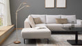 Zweiflammige LED-Stehleuchte in Beige mit flexiblem Arm
